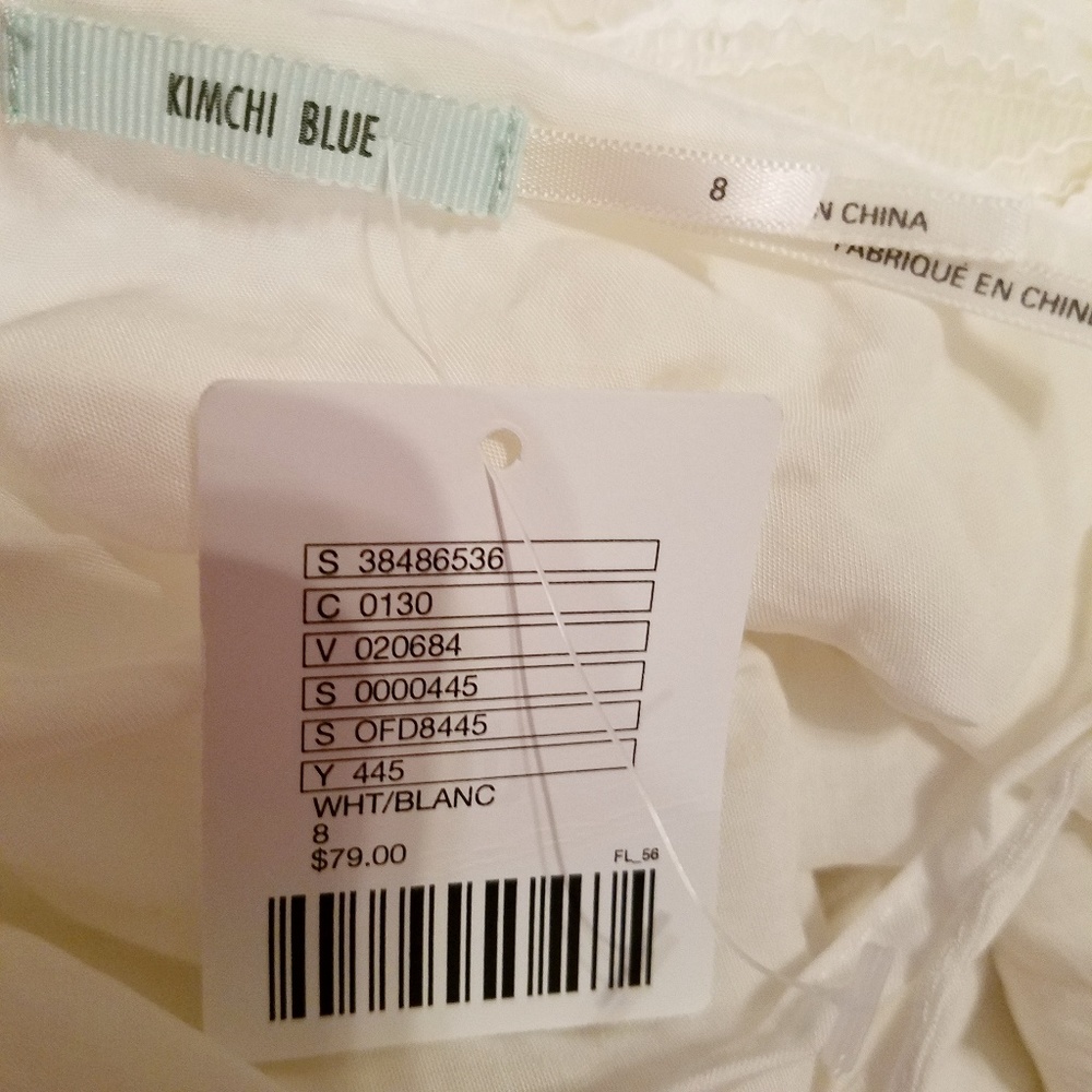 Kimchi Blue White Lacey Dress Strappy Back - Picture 7 of 8